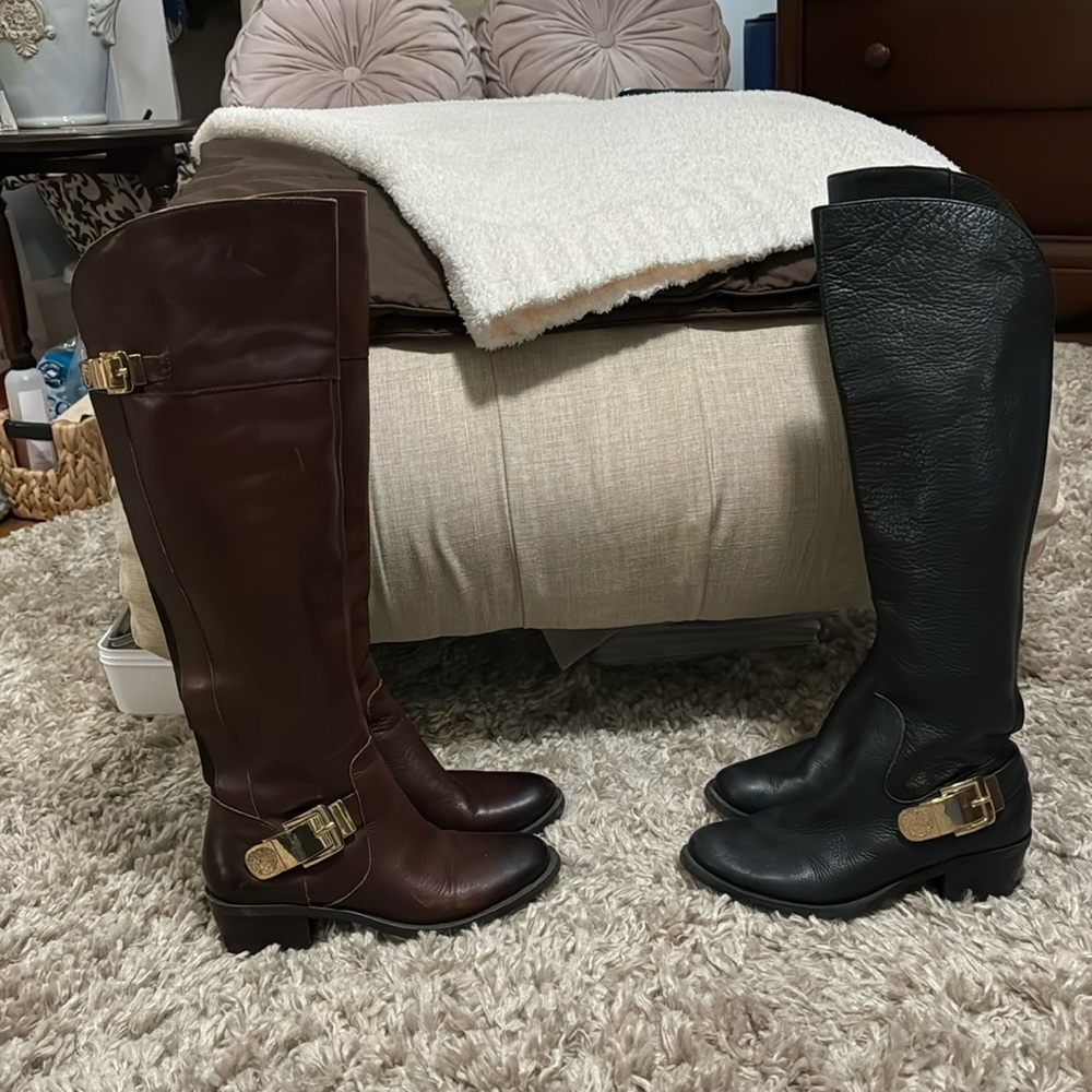 Vince Camuto over the knee Bocca boots.  Leather